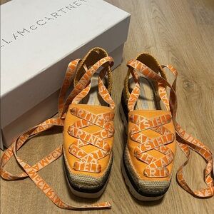 Stella McCartney Vibrant Orange Espadrilles